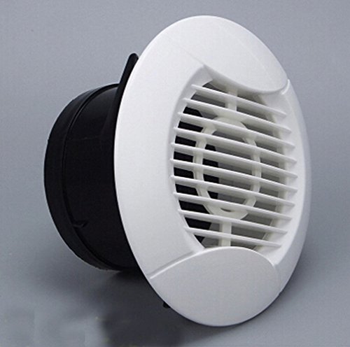 75mm Round Wall Air Vent Bull Nose Bathroom Extractor Outlet Grille Louvres Wall Ceiling Mount Air Vent Cover Outlet Exhaust Grille，Ducted Heater Aircon Vent/Air inlet Circular air outlet