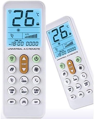 GOLD COLOR AC Remote Control For Carrier, Trane, Toshiba, Sanyo, Mitsubishi, Fujitsu, Hitachi, Haier, LG, York, Midea, Panasonic, Sharp, Samsung, Kelon, Hyundai, Gree, Funai, Daikin, Rowa, Goldstar, Daewoo. by Qunda