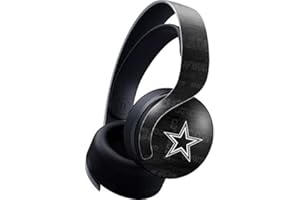 Skinit Decal Gaming Skin Compatible with Pulse 3D Wireless Headset for PS5 - Officially Licensed NFL Dallas Cowboys Black & White Design