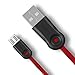 IMKEY Premium 6.5 FT Tangle-Free Micro USB 2.0 Sync Data Fast Charging Cable For Samsung Galaxy S7/ S6 / Edge, S4/ S3/ Note 5 / 4 / 2,Google Nexus,LG,HTC,Nokia,Blackberry And More - (Red)