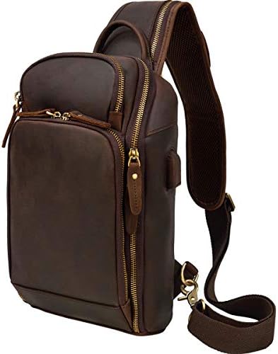 本革 ボディバッグ メンズ 9 7インチ Ipad対応 大容量 ワンショルダーバッグ Usbポート レザー 斜め掛けバッグ 左右肩掛け 多機能