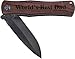 World's Best Dad Folding Stainless Steel Pocket Knife, (Wood Handle