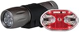 Diamondback Tactical Combo 9 Led Bicycle Light Set, Gray/Red