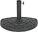 Umbrella Half Base - For Half Umbrella - Sturdy Resin - By Trademark Innovations (Gray)
