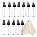 HENITAR Black Plastic Reusable 300ml Leak Proof Perfume Spray Bottle (10 x Spray Bottle, 2 x Cap)