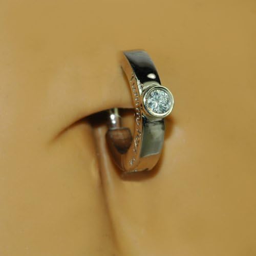 Real and White Belly Button Ring Exclusively by TummyToys are Made in The USA by Women Sexy in a snap Navel Rings