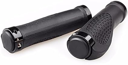 FTIIER Bicycle Grips Mountain Bike Cover Steering-wheel Bicycle Handle Sets Honeycomb Style Anti-Skid Bicycle Parts (Black)