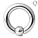 Ruifan 316L Surgical Steel Spring Action Captive Bead Ring CBR 0G 5/8 Inch