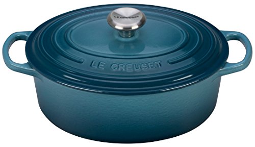 Le Creuset Enameled Cast Iron Signature Oval Dutch French Oven, 2 3/4 quart, Marine