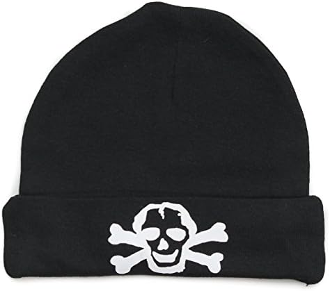 Crazy Baby Clothing White Scribble Skull Infant Baby Beanie Cap