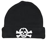 Crazy Baby Clothing White Scribble Skull Infant Baby Beanie Cap