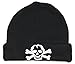 Crazy Baby Clothing White Scribble Skull Baby Beanie One Size in Black