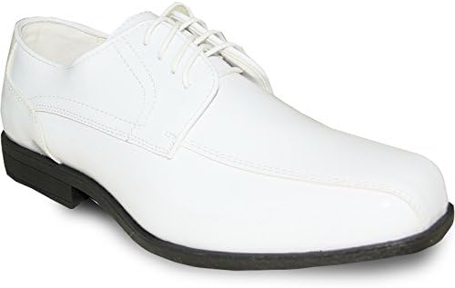 JEAN YVES Dress Shoe JY02 Double Runner Tuxedo for Wedding, Prom and Formal Event White Patent 9W