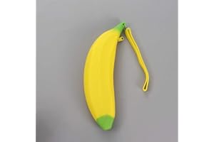 Simple creative vegetable shape pencil bag, silicone stationery bag(banana)