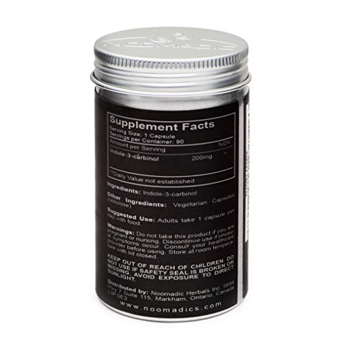 Indole3Carbinol (I3C), 90 Capsules 200mg Each, Cruciferous