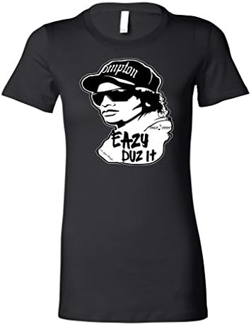 WTeeWorld Eazy E Eazy Duz It Eric Lynn Wright Womens T-Shirt Small Black