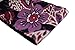 Soft Headband Sophisticated Purple and Cream Garden Over Black Cloth Headwrap