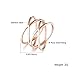 Womens 14MM Rose Gold Tone Stainless Steel Double X Criss Cross Infinity Ring Engagement Wedding Lady Girls Band (8)