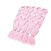 5 Pieces Jumbo Braid Hair Ombre Jumbo Braiding Hair Extension Kanekalon High Temperature Jumbo Braids for Twist Crochet Braiding Hair(5PCS, Pink)