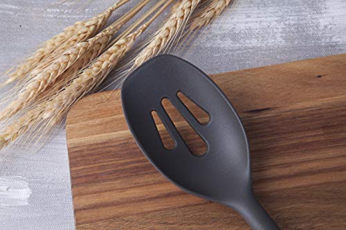 COOKDUO Steelcore BPA Free Nylon Slotted Cooking Spoon With Solid Steel Inner Core (Heat Resistant & Safe For Non-Stick Cookware)
