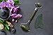 Real Jade Massage Roller w/Gua Sha Scraping Tool by LuxLife | Anti-Aging, Anti-Wrinkle Facial Massager | Stimulate Natural Chi & Face Blood Flow Circulation | Safe Skincare