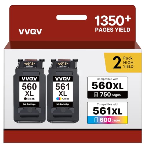 VVQV Druckerpatronen 560XL 561XL TS5350i TS7450i für Canon 560 561 Patronen