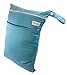 Baby Wet and Dry Bag for Diapers and Burp Cloths - Reusable and Washable (Blue)