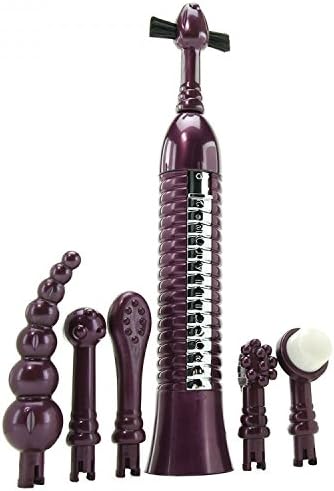 Eroscillator Top Deluxe Soft Finger Combo in Purple set of 6 in Purple ABS TPR Multi-Speed Phthalate Free Rotates Textured Surface