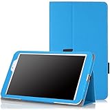 MoKo LG G Pad 8.3 Case - Slim Folding Cover Case for LG G PAD 8.3 Wifi Version V500/V510 & Verizon 4G LTE VK810, BLUE (With Smart Cover Auto Wake / Sleep, Interior Hand Strap, Stylus Pen Loop)