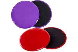 GASTAT Core Sliders for Working Out Core Sliding Discs Exercise Glider Discs Dual Sided Exercise Discs Fitness Equipment for Women Men Teens Abs and Core Home Travel Exercise Sliders 2 Pack Red and Purple