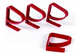 Camco Tablecloth Clamps - Secures Tablecloth Onto Table In Windy Conditions, Great For Patio And Park Bench Tables - 4 Pack Red (44003)
