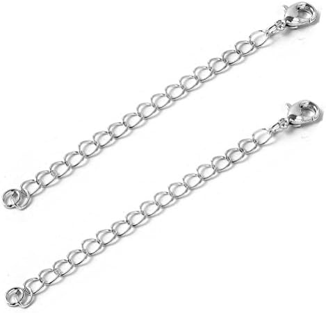 CSG Stainless steel Plated Chain Extender for Necklace or Bracelet-3 Inch Length (2 Pcs)