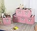 TQVAI Foldable Storage Cubes Boxes Closet Bins with Label Holder and Handle, 6 Pack, Dogwood Pink