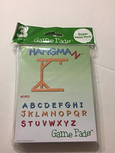 Hangman Game 3 Pack 50 Sheet Pads