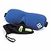 Bedtime Bliss Cotton Blend Adult Blue Solid Sleep Mask