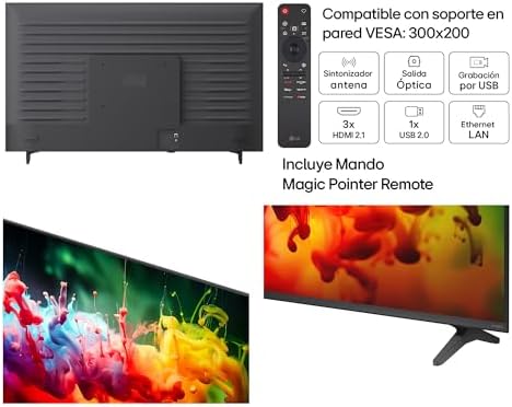 55QNED70B6C - TV de 55", QNED MiniLED, IA 4K, Smart TV, WebOS 25, processador AI Alpha 5 Gen7, 120Hz, Super Upscaling, HDR10 e Dolby Digital Plus, Alexa/Google Assistant, preto