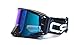 CRG Motocross ATV Dirt Bike Off Road Racing Goggles Adult T815-105 Series (Black w/Blue Strips)