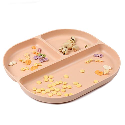 Shopwithgreen-Bamboo-Kids-Divided-Plates-Set-3-Pack-Reusable-Toddler-Compartment-Plates-Baby-Dishes-tableware-BPA-free-Dishwasher-Safe-Healthy-Dinner-Plates