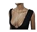 Fashion 21 Women's Sexy Simple Stone Body Chain Jewelry Bikini Bra Chain (Silver Tone)