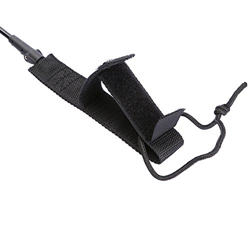 NONMON Board Leash 11FT 7mm Thick Coiled SUP Leash Waterproof Design for All Types of Board Surfboards and Stand Up Paddle Board-Black