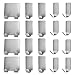 DSMY Adhensive Hooks 27 Pack, Large Adhesive Hooks 8Ib(Max) Stainless Steel Towel and Coats Hooks - Assorted Sizes