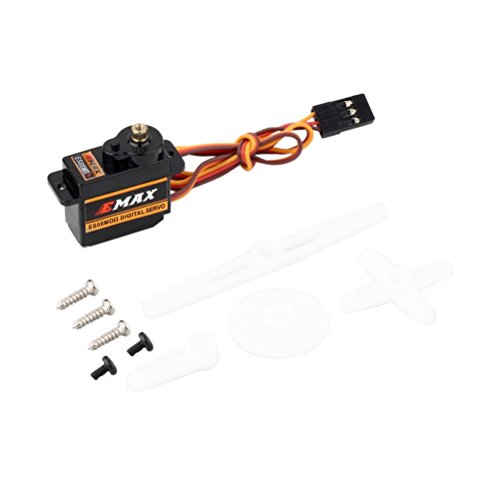 Foxnovo Es08mdii High Speed Mini Metal Gear Digital Servo for Rc Helicopter (Black)