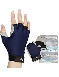 Guantes sin dedos para hombres y mujeres, protección solar UV certificada UPF 50+, medio dedo, bloqueador solar UV, para kayak, pesca, remo, vela, remo, senderismo, libre de químicos, lavado a máquina, regalos