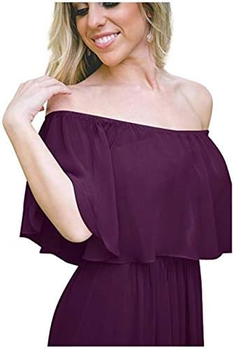 olise bridal Off Shoulder Chiffon Bridesmaid Dresses Strapless A-Line Evening Gown Long Prom Dress