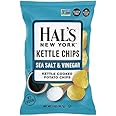 Hal's New York Kettle Cooked Gluten Free Sea Salt & Vinegar Flavored Potato Chip Crisps, 2 Oz (Pack of 24)