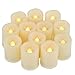 CANDLE CHOICE Battery Operated Flameless Votive Candles with Auto Timer Realistic Flickering Fake Tall Electric LED Tea Lights Set Wedding Halloween Christmas Decorations Batteries Included 12 PCS