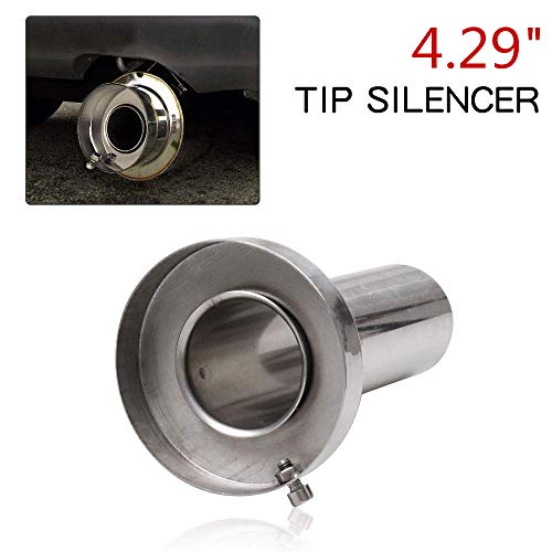RYANSTAR Exhaust Muffler Round Removable Silencer 4.29" Stainless Steel Fit for Acura Honda Ford