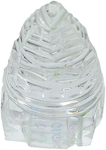 DA MY SHOP Crystal Big Shree Crystal Yantra (3 X 3 X 3 Cms, White)