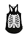 Tipsy Elves Halloween Women’s Skeleton Costume Shirt - Cute and Spooky Adult Womens Skeleton Tops - Front Printed Ribcage