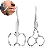 ETEREAUTY Beard Scissors, Steel Scissors for Beards and Mustaches With Nose Hair Eyebrow Trimmer Scissors